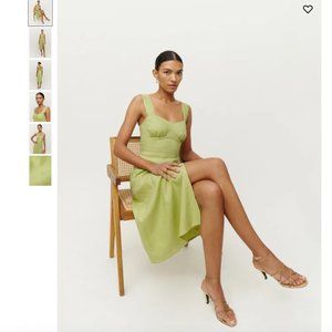Spearmint REFORMATION Linen Dress